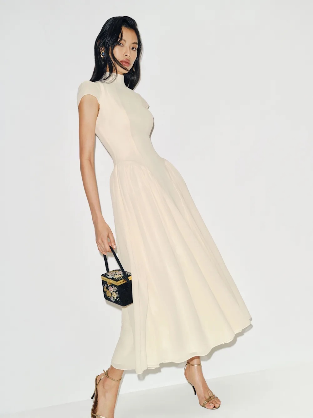 NWT Reformation Maven Dress in Fior Di Latte, sz 4 (Flaw)